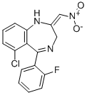 Structure of 7-Chloro-1,3-dihydro-5-(2-fluorophenyl)-2-nitromethyl-ene-2H-1,4-benzodiazepine