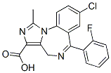 8-chloro-6-(o-fluorophenyl)-1-methyl-4H-imidazo[1,5-a][1,4]benzodiazepine-3-carboxylic acid结构式