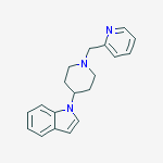 1-[1-(pyridin-2-ylmethyl)piperidin-4-yl]-1H-indole结构式