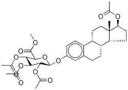 17ß-Acetyl-estradiol 3-(Tri-O-acetyl-ß-D-glucuronic Acid Methyl Ester)结构式