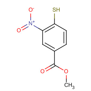 Structure of Benzoic acid, 4-mercapto-3-nitro-, methyl ester