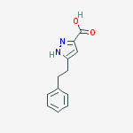 Structure of 5-(2-phenyl)ethyl-1H-pyrazole-3-carboxylic acid