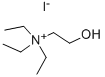 Structure of (2-HYDROXYETHYL)TRIETHYLAMMONIUM IODIDE