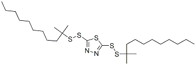 Structure of 2,5-bis(tert-dodecyldithio)-1,3,4-thiadiazole