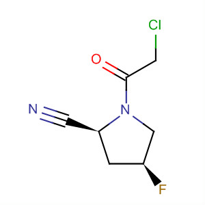 Structure of 2-Pyrrolidinecarbonitrile, 1-(chloroacetyl)-4-fluoro-, (2S,4S)-