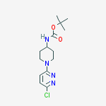 tert-butyl [1-(6-chloropyridazin-3-yl)piperidin-4-yl]carbamate结构式