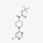 [1-(6-CHLORO-PYRIMIDIN-4-YL)-PIPERIDIN-4-YL]-CARBAMIC ACID TERT-BUTYL ESTER结构式