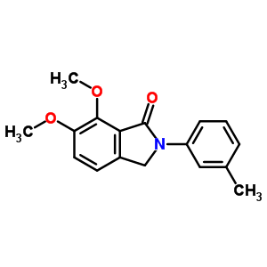 6,7-dimethoxy-2-(3-methylphenyl)-2,3-dihydro-1H-isoindol-1-one结构式