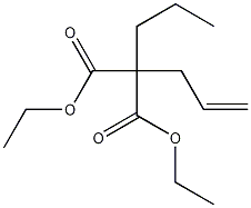 Structure of 2-(2-PROPEN-1-YL)-2-PROPYLPROPANEDIOIC ACID 1,3-DIETHYL ESTER