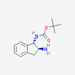 tert-Butyl ((1S,2S)-2-amino-2,3-dihydro-1H-inden-1-yl)carbamate结构式