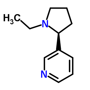 Structure of 3-[(2S)-1-ethylpyrrolidin-2-yl]pyridine