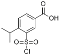 Structure of Benzoic acid, 3-(chlorosulfonyl)-4-(1-methylethyl)-
