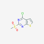 Structure of 4-chloro-2-methylsulfonylthieno[2,3-d]pyrimidine