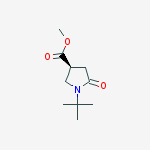 Structure of 3-Pyrrolidinecarboxylic acid, 1-(1,1-dimethylethyl)-5-oxo-, methyl ester