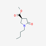 3-Pyrrolidinecarboxylic acid, 1-butyl-5-oxo-, methyl ester结构式