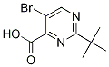 5-bromo-2-tert-butylpyrimidine-4-carboxylic acid结构式