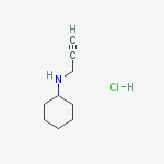 N-prop-2-ynylcyclohexanamine;hydrochloride结构式
