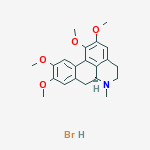 Structure of (6aS)-1,2,9,10-tetramethoxy-6-methyl-5,6,6a,7-tetrahydro-4H-dibenzo[de,g]quinoline hydrobromide (1:1)
