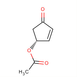 Structure of 2-Cyclopenten-1-one, 4-(acetyloxy)-, (4R)-