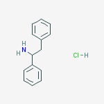 Structure of Ethylamine, 1,2-diphenyl-, hydrochloride