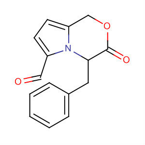1H-Pyrrolo[2,1-c][1,4]oxazine-6-carboxaldehyde,3,4-dihydro-3-oxo-4-(phenylmethyl)-结构式