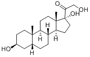 Chemical structure of 3beta,17,21-trihydroxy-5beta-pregnan-20-one