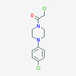 Structure of Ethanone, 2-chloro-1-[4-(4-chlorophenyl)-1-piperazinyl]-