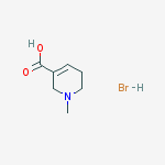 Structure of 1-methyl-3,6-dihydro-2h-pyridine-5-carboxylic Acid;hydrobromide