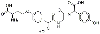 Structure of (3S,αR)-3-[[[4-[(R)-3-Amino-3-carboxypropoxy]phenyl][(E)-hydroxyimino]acetyl]amino]-α-(4-hydroxyphenyl)-2-oxo-1-azetidineacetic acid