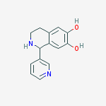 1,2,3,4-TETRAHYDRO-1-(3-PYRIDINYL)-6,7-ISOQUINOLINEDIOL结构式