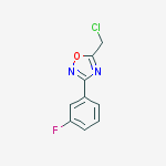1,2,4-Oxadiazole, 5-(chloromethyl)-3-(3-fluorophenyl)-结构式