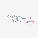 Structure of ACETAMIDE, N-(5-ETHYL-2,3-DIHYDRO-1H-INDEN-2-YL)-2,2,2-TRIFLUORO-