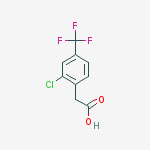 2-Chloro-4-Trifluoromethylphenylacetic Acid结构式