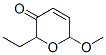 2-Ethyl-6-methoxy-3,6-dihydro-2H-pyran-3-one结构式