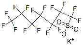 Structure of potassium 1,1,2,2,3,3,4,4,5,5,6,6,7,7,7-pentadecafluoroheptane-1-sulphonate