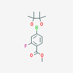 Benzoic acid, 2-fluoro-4-(4,4,5,5-tetramethyl-1,3,2-dioxaborolan-2-yl)-,methyl ester结构式