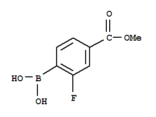 Structure of 2-FLUORO-4-(METHOXYCARBONYL)BENZENEBORONIC ACID