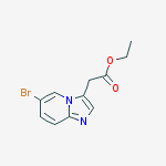 Structure of ethyl 2-(6-bromoH-imidazo[1,2-a]pyridin-3-yl)acetate