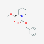 Structure of (2S)-1,2-Piperidinedicarboxylic acid 2-methyl 1-(phenylmethyl) ester
