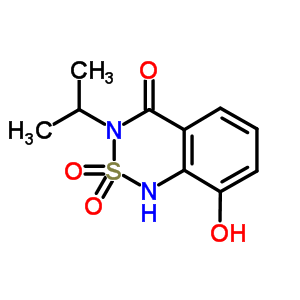 Structure of 1H-2,1,3-benzothiadiazin-4(3H)-one, 8-hydroxy-3-(1-methylethyl)-, 2,2-dioxide