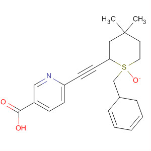 3-Pyridinecarboxylic acid,6-[(3,4-dihydro-4,4-dimethyl-1-oxido-2H-1-benzothiopyran-6-yl)ethynyl]-结构式