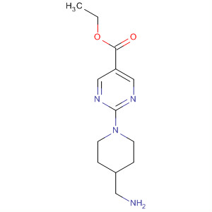 2-(4-(氨基甲基)哌啶-1-基)嘧啶-5-羧酸乙酯结构式