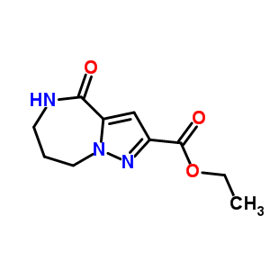 Structure of 4-Oxo-5,6,7,8-tetrahydro-4H-1,5,8a-triaza-azulene-2-carboxylic acid ethyl ester