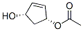 Structure of (1R,3S)-4-CYCLOPENTENE-1,3-DIOL 1-ACETATE