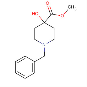 Structure of 4-Piperidinecarboxylic acid, 4-hydroxy-1-(phenylmethyl)-, methyl ester