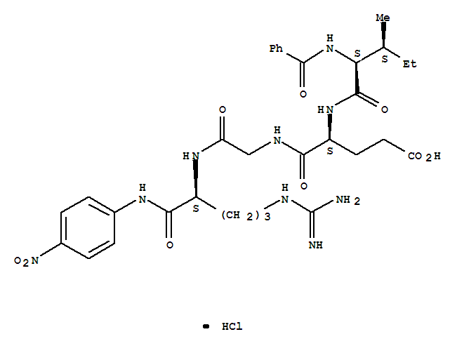 N-BENZOYL-ILE-GLU-GLY-ARG P-*NITROANILIDE HYDROCHLOR结构式