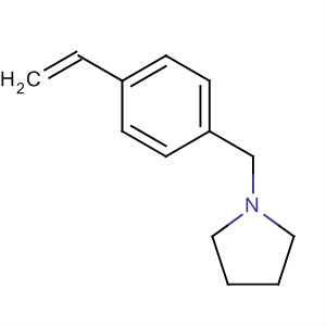 Structure of Pyrrolidine, 1-[(4-ethenylphenyl)methyl]-