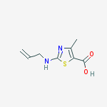 Structure of 5-THIAZOLECARBOXYLIC ACID 4-METHYL-2-(2-ALLYLAMINO)-