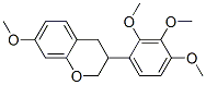 3,4-Dihydro-7-methoxy-3-(2,3,4-trimethoxyphenyl)-2H-1-benzopyran结构式