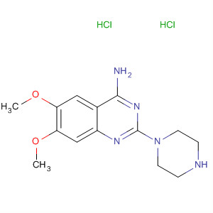 4-Quinazolinamine, 6,7-dimethoxy-2-(1-piperazinyl)-, dihydrochloride结构式